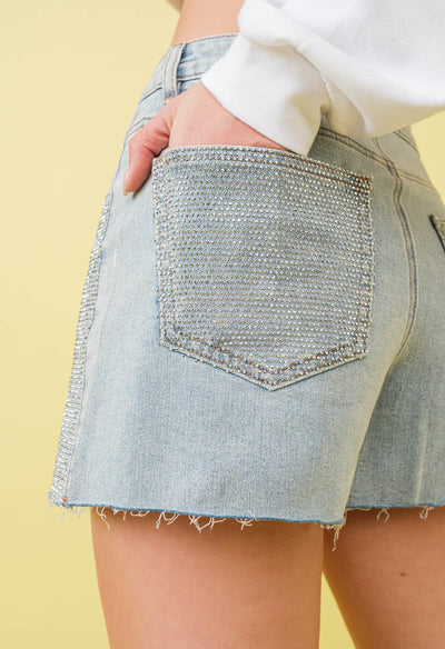 Material Girl Studded Shorts