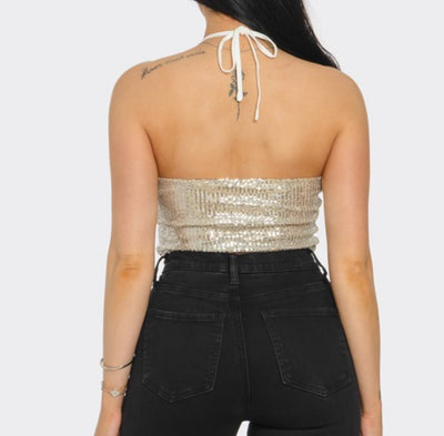 Glitter and Gold Sequin Top
