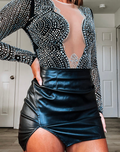 Birch Leather Skirt