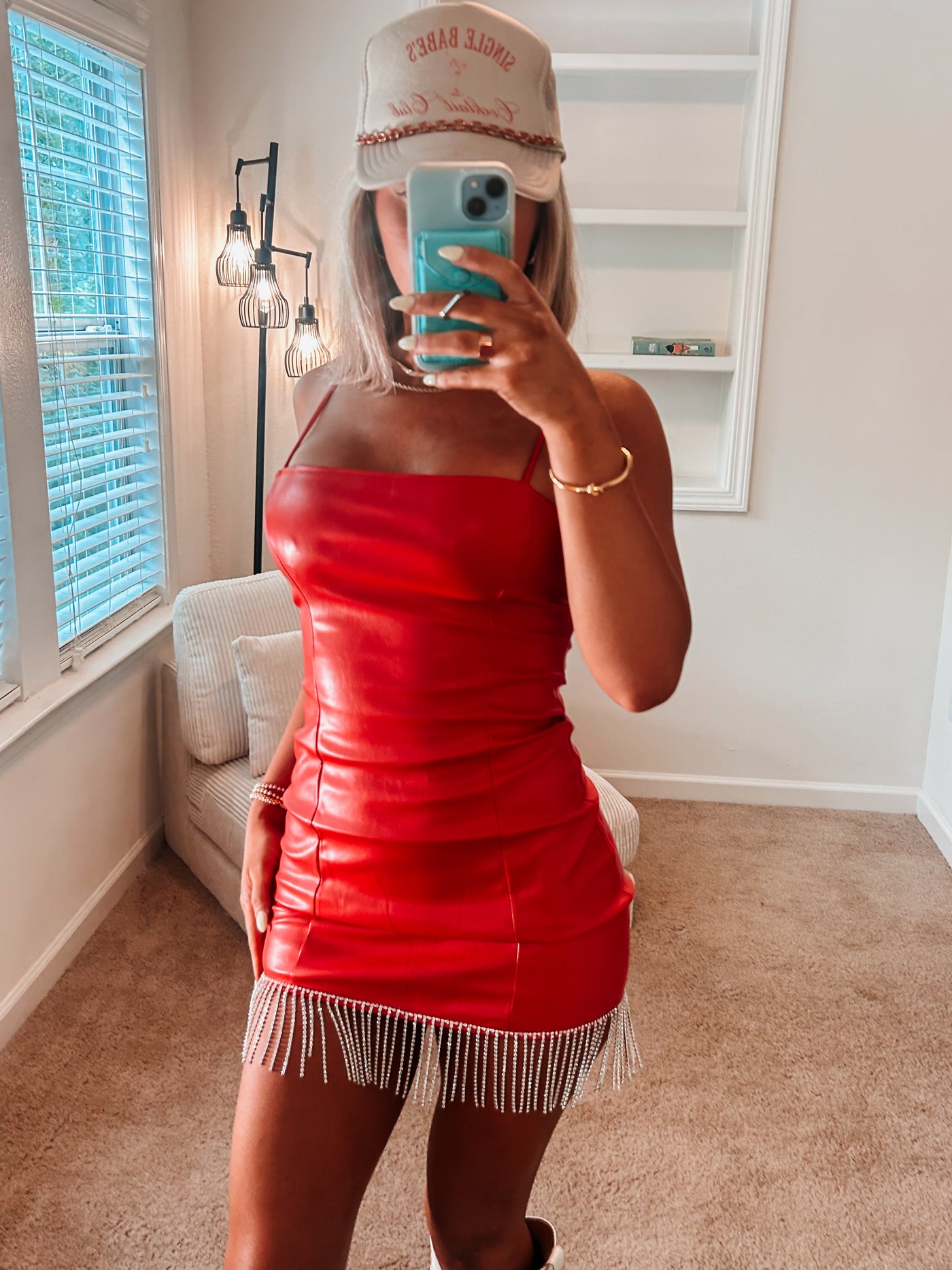 Red Hot Rhinestone Dress