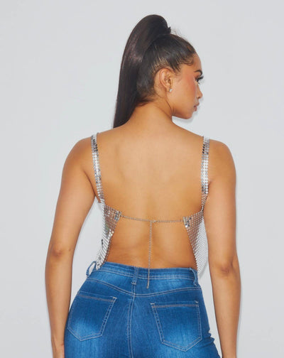 Rowdy Rhinestone Crop Top