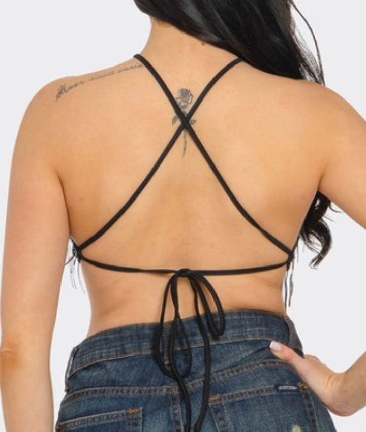 Genie Sequin Fringe Top
